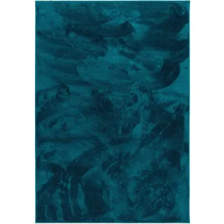 Pergamon Melia Hochflorteppich 140 x 200 cm Blau/Petrol