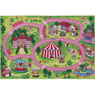 andiamo Teppich Wonderland Spielteppich für Mädchen mit modernem Design pflegeleicht und strapazierfähig Spielunterlage für Kinder 100 x 150 cm Multi
