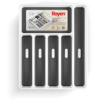 Rayen Besteck-Organizer 40 x 32,5 x 5 cm 6-tlg. Weiß