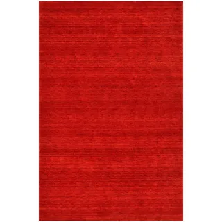 Cazaris Orientteppich, Rot, Textil, Uni, rechteckig, 200x250 cm, Handmade in India, für Fußbodenheizung geeignet, pflegeleicht, strapazierfähig, reißfest, Teppiche & Böden, Teppiche, Orientteppiche