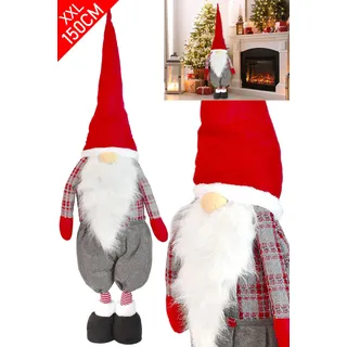 XXL 150cm Wichtel Weihnachtswichtel Weihnachten Figur Weihnachtsmann Zwerg Deko