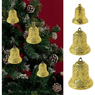 Rutaqian Christbaumschmuck 1 Stücke Weihnachtsglocke, Christbaumschmuck, Weihnachtsanhänger, Glocke Dekorationen, für Weihnachtsbaum Geschenk Deko goldfarben
