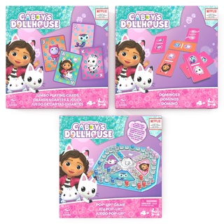 Gabi's Cat House 3-in-1-Spielset Domino Pop-Up-Würfel Jumbo-Karten