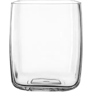 Leonardo Vase Pietra, Klar, Glas, rechteckig, 16.5x20x15.5 cm, handgemacht, Dekoration, Vasen, Glasvasen