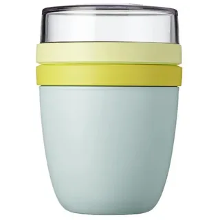 Mepal Lunchbox Lunchpot Ellipse, praktischer To Go Becher, Lemon Vibe, Polypropylen (PP), PCTG, 500 + 200 ml, geeignet für Tiefkühler, Mikrowelle & Spülmaschine bunt