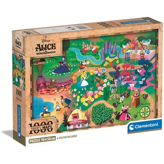 Clementoni Puzzle 1000 Tage Compact Disney Maps Alice (1000 Teile)