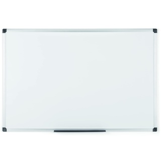 Bi-Office Magnetisches Whiteboard Maya, 90 x 60 cm, Lackierte Stahloberfläche, Trocken Abwischbar, Memoboard mit Aluminiumrahmen und Stifteablage, Magnettafel