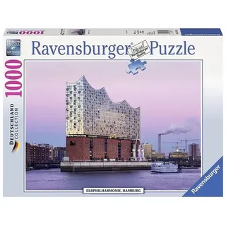 Ravensburger 19784 - Elbphilharmonie Hamburg, 1000 Teile Puzzle Anzahl Teile: 1000, Maße (B/H): 70 x 50 cm, Premium Puzzle, Softclick Technology, Deu
