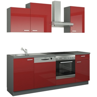 Küchenzeile mit Elektrogeräten  Erfurt , rot