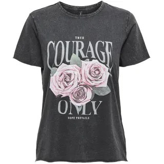 Only Damen Onllucy Life Reg S/S Top JRS Noos, Black, XS - XS