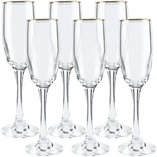 ERNESTO® Glas Set mit Goldrand (Sektglas)