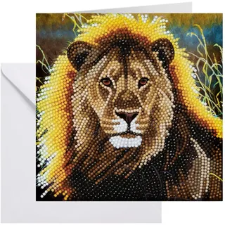 Crystal Art Resting Lion Diamond Painting 18x18 cm