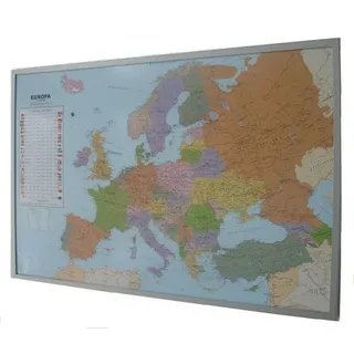Politische Europakarte Auf Kork-Pinnwand
