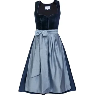 Edelnice Midi Dirndl Luna Samt blau 56