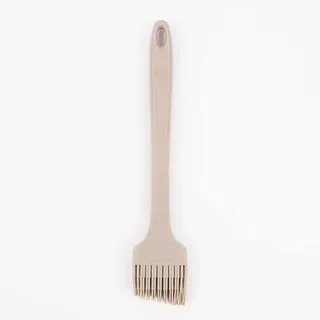 Kochblume Design Pinsel L | Premium-Silikon & BPA frei| Hitzebeständig | Spülmaschinenfest | 24cm | Farbe: taupe