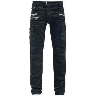 Chemical Black - Gothic Stoffhose - Anders Pants - W30L32 bis W38L34 - für Männer - Größe W31L32 - schwarz