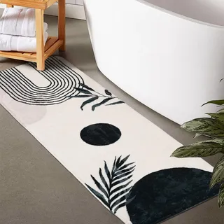 bsheuancek Boho-Badezimmerläufer, 61 x 152 cm, rutschfest, groß, lang, Badezimmerteppich, niedliche Badematte für Badewanne, waschbar, Duschvorleger