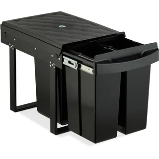 Relaxdays Einbaumülleimer 20 l Schwarz