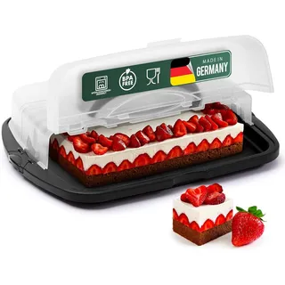 Novaliv Kuchen-Transportbox XL 47 x 35 x 11 cm 1-tlg. aufklappbar
