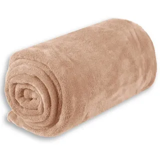 Bestlivings Babydecke Schmusedecke Kuscheldecke Krabbeldecke Wickeldecke Mikrofaser viele Farben und Größen (ca. 70x100 cm/beige - Hellbraun)