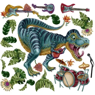 Tulup Aufkleber, 130x193 cm Dinozaur Instrumente