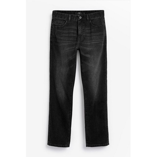 Next Straight-Jeans Authentische Straight Fit Jeans, 100 % Baumwolle (1-tlg) schwarz
