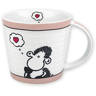 Sheepworld Tasse Damit Du weißt, dass ich immer an Dich denke | Kaffeetasse, Porzellan, 33 cl, Rosa | Geschenk Liebe, Valentinstag, Weihnachten | 42690