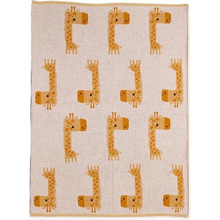 Bizzi Growin, Babydecke, Gestrickte Decke aus Giraffen-Baumwolle