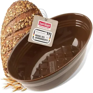 Zenker Brotbackform Dein Brot! – Emaille, Kastanienbraun, 2000 Ml, 265 X 165 X 9