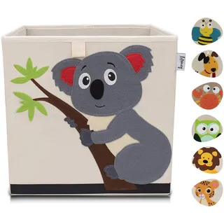 Lifeney Faltbox Aufbewahrungsbox Koala 33 x 33 x 33 cm 1-tlg. beige