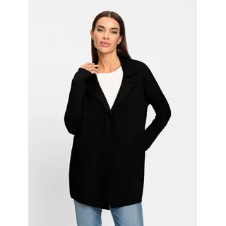 Heine Strickjacke Langarm Feinstrick Schwarz 50