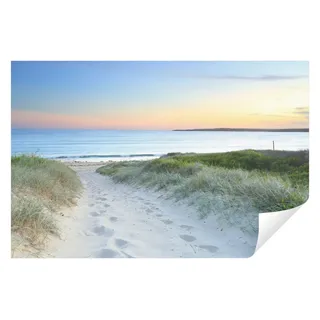 Wallarena Fototapete Strand Meer - Mehrfarbig - Modern - Vlies - Wohnzimmer, glatt, (7 St), 350x250cm bunt 3.5 m x 2.5 m