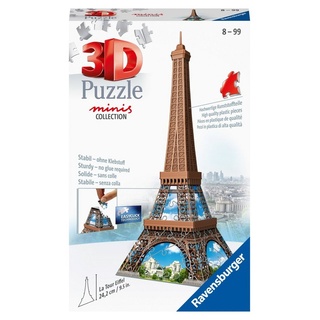 Ravensburger 3D-Puzzle 54 Teile Ravensburger 3D Puzzle Mini Eiffelturm 12536, 54 Puzzleteile