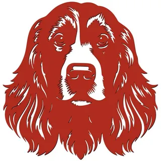 Namofactur LED Dekolicht Cocker Spaniel Kopf Wanddeko DIY + LED Lampe, Holz Deko Beleuchtung, Warmweiß - 2x Batterie CR2032, LED fest integriert, warmweiß, RGB Farbwechsel, Lichterkette RGB Farbwechsel LED Strip + Fernbedienung rot