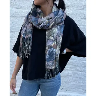 ITALY VIBES Modeschal - LAVINIA - Pashmina - gemustert blau|braun