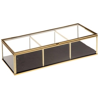 Atmosphera - Schmuckschatulle "Gold" - Glas - goldfarben - 25x6-7 cm - Gold