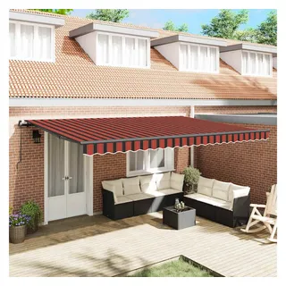 vidaXL Markise manuell 500 x 350 cm orange und braun