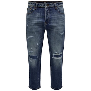 ONLY & SONS 7/8-Jeans (1-tlg) blau|braun 29