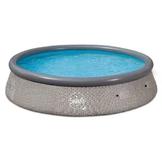 Quick Up Pool 366 x 91cm - Rattan dunkel