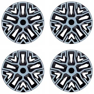 NRM Radkappen The Best, 16 in Zoll, (4-St) Auto Radkappen 16'' NRM 4 Stück blau|schwarz