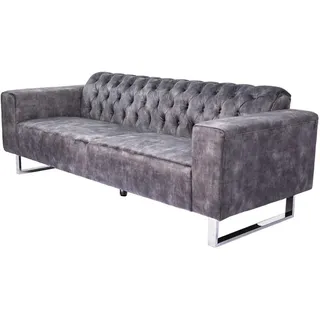 KAWOLA Couch Polyester 3-Sitzer Grau
