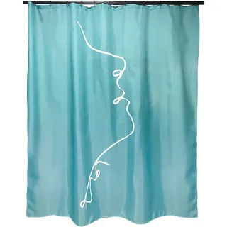 MSV Duschvorhang 180 x 200 cm mint/mehrfarbig