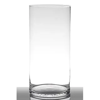 INNA-Glas Bodenvase Glas Sansa, Zylinder - rund, klar, 40cm, Ø 19cm | Hohe Vase - Glasvase