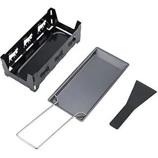 Estink Mini Raclette-Set mit Antihaft-Belag, Tragbares Käsegrill-Tablett für 2 Personen