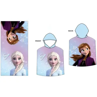 Poncho toalla microfibra baño Kinder Frozen mit capucha 55x110 cm