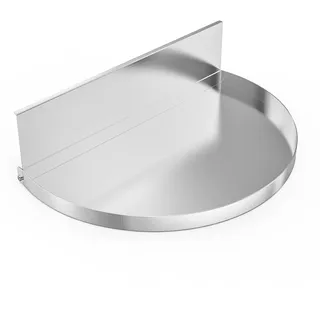 onlyfire Halbrund Tropfschalen mit Abnehmbarer Holzkohletrenner, Grilltropfschalen für Weber 57cm Kugelgrills, Edelstahl Grillschalen, Fettauffangschale, 42,2 X 27 X 12cm
