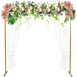 2 m * 2 m Rechteckig Gelb Metall Hochzeitsbogen Blumenbogen Traubogen Wedding Arch für Hochzeiten, Geburtstagsfeiern, Bankette, Ladeneröffnungen, Abschlussfeiern