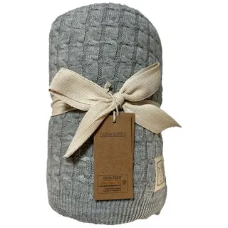 Wohndecke WOLLE SHEEP - Strickdecke, Kaiser grau