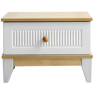 JVmoebel Nachttisch Stilvoller Nachttisch aus Holz mit praktischem Stauraum für Kinder (1-St., Nachttisch), Made in Europa beige|weiß