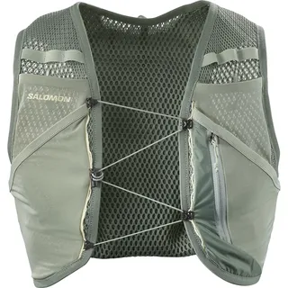 Trinkrucksack SALOMON "ACTIVE SKIN 4 NO FLASKS" Gr. M, grün (laurel wreat), Rucksäcke, M, Obermaterial: 100% Polyester, für sportliche Aktivitäten, leichtes Polyester-Obermaterial